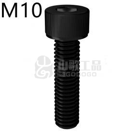 华泰 12.9级发黑  40Cr(合金钢)内六角圆柱头螺丝 (滚花)M10系列