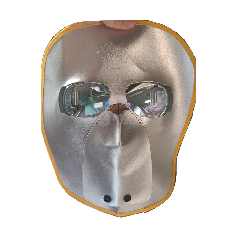 添新焊友 电焊牛皮复合面罩+黑色眼镜 