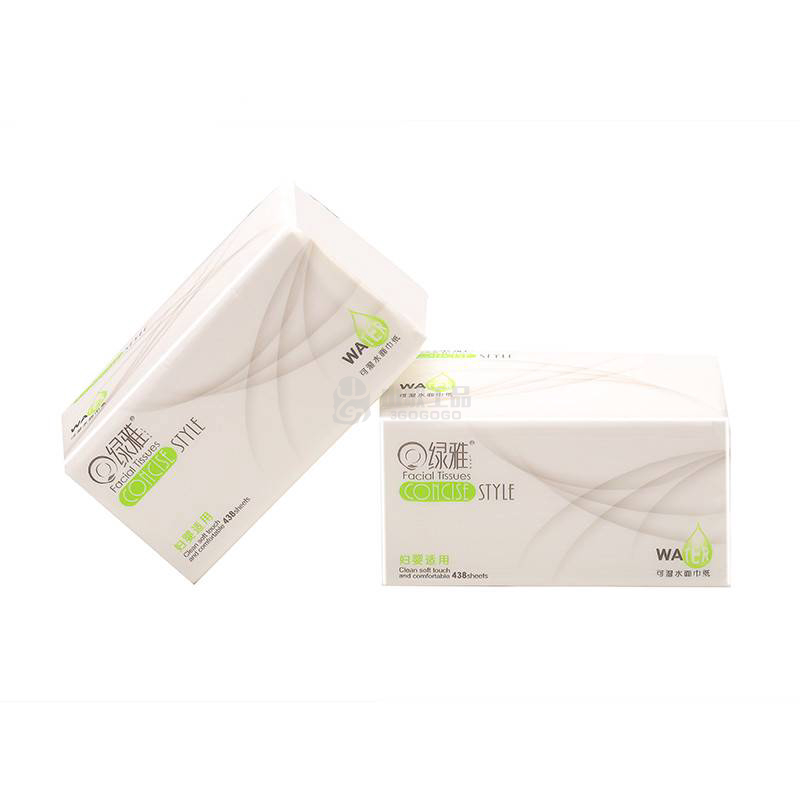 绿雅 LY-9007M/LY-9007A 绿雅简约可湿水抽取面巾纸