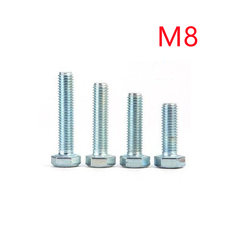 天宝螺丝 10B21(碳钢)GB5783  8.8级 蓝白锌 全螺纹六角头螺栓 M8系列