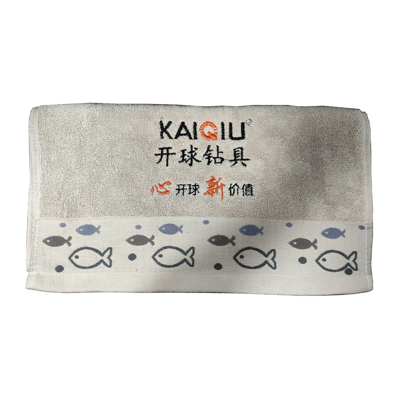 爱平 定制纤具毛巾 34x74cm 115-118克 绣字款 驼色款