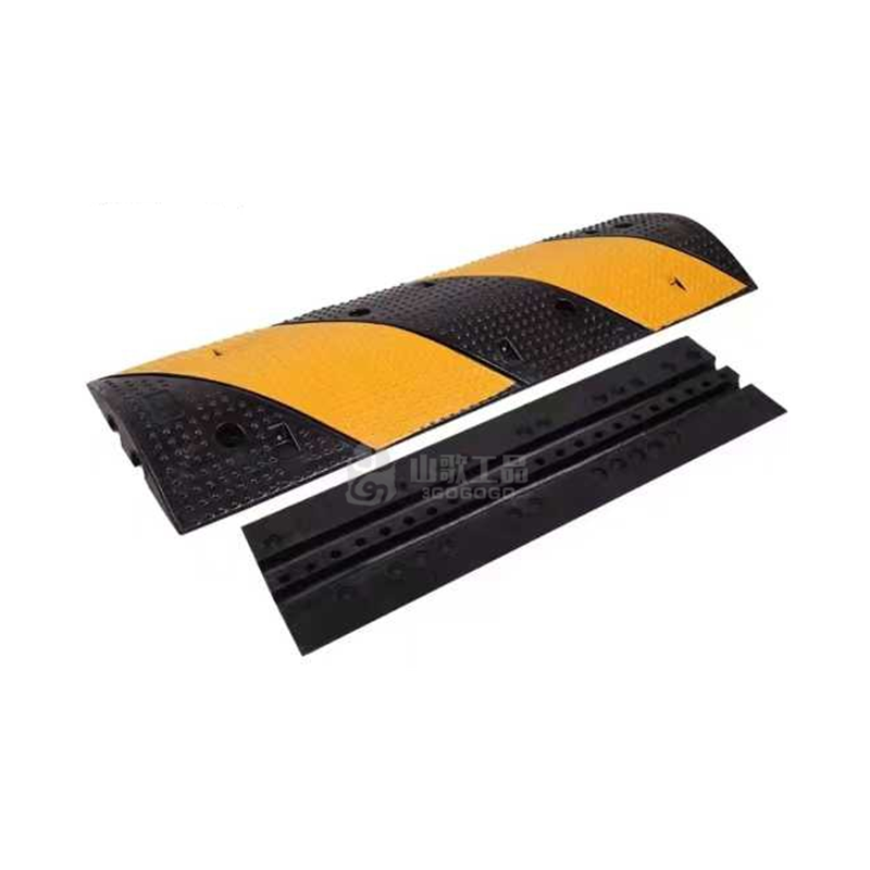 宇安 橡胶斜纹二线槽减速带/橡胶管线槽