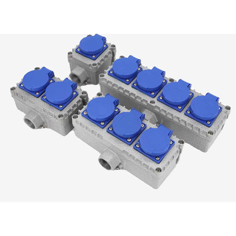 名杨 防爆插座220V 蓝色5孔暗插座 铝合金压铸 10-16A