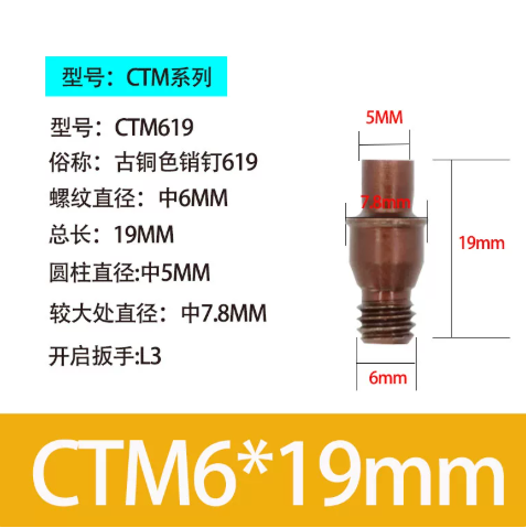 艾瑞特 销钉CTM-6*19mm 古铜色